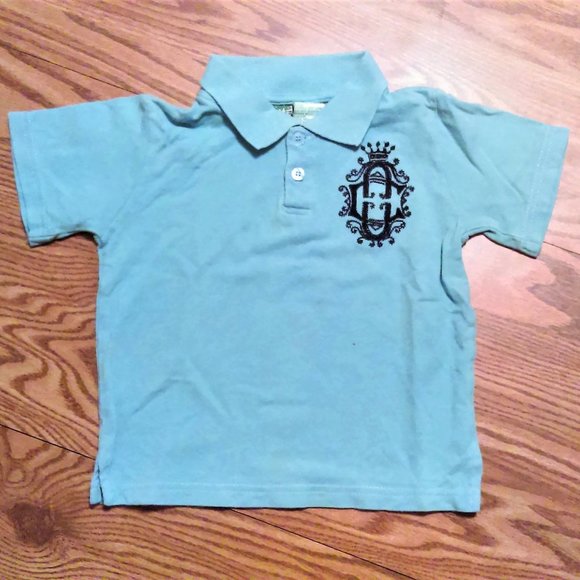 4T Boy Light Blue Polo Shirt + Logo Chams Uniform - Picture 7 of 7